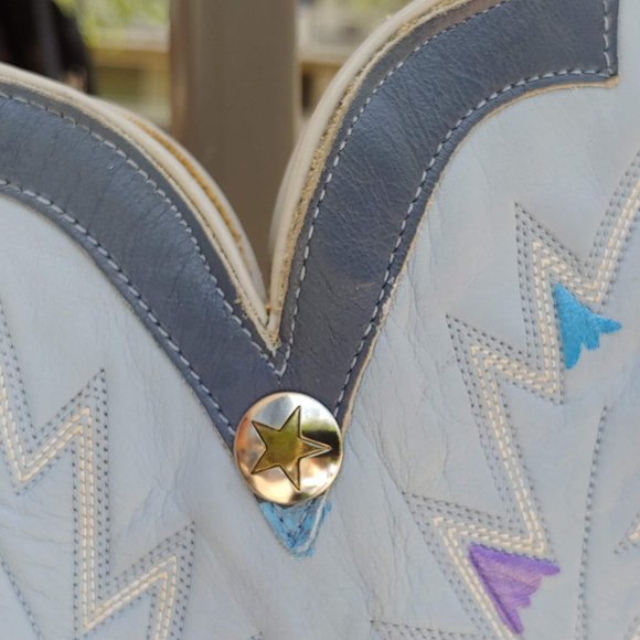 Western Boot HandPainted Accents Leather Purse Bag - Picture 5 of 8